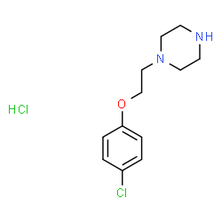 ChemSpider 2D Image | 1-[2-(4-chlorophenoxy)ethyl]piperazine hydrochloride | C12H18Cl2N2O