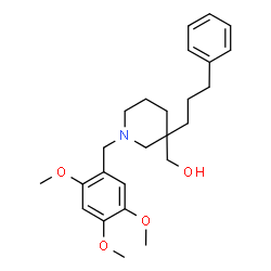 ChemSpider 2D Image | [3-(3-Phenylpropyl)-1-(2,4,5-trimethoxybenzyl)-3-piperidinyl]methanol | C25H35NO4