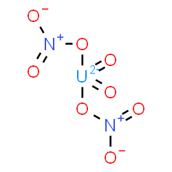 ChemSpider 2D Image | Bis(nitrato-kappaO)(dioxo)uranate(2-) | N2O8U