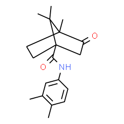 ChemSpider 2D Image | N-(3,4-Dimethylphenyl)-4,7,7-trimethyl-3-oxobicyclo[2.2.1]heptane-1-carboxamide | C19H25NO2