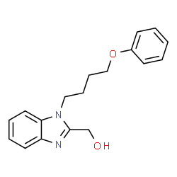 ChemSpider 2D Image | [1-(4-Phenoxybutyl)-1H-benzimidazol-2-yl]methanol | C18H20N2O2