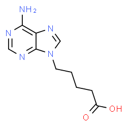 ChemSpider 2D Image | 5-(6-Amino-9H-purin-9-yl)pentanoic acid | C10H13N5O2