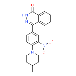 ChemSpider 2D Image | 4-[4-(4-Methyl-1-piperidinyl)-3-nitrophenyl]-1(2H)-phthalazinone | C20H20N4O3