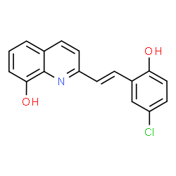 ChemSpider 2D Image | 2-[(E)-2-(5-Chloro-2-hydroxyphenyl)vinyl]-8-quinolinol | C17H12ClNO2