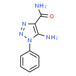 ChemSpider 2D Image | 5-Amino-1-phenyl-1H-1,2,3-triazole-4-carboxamide | C9H9N5O