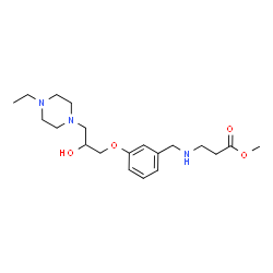 ChemSpider 2D Image | Methyl N-{3-[3-(4-ethyl-1-piperazinyl)-2-hydroxypropoxy]benzyl}-beta-alaninate | C20H33N3O4