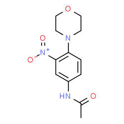ChemSpider 2D Image | N-[4-(4-Morpholinyl)-3-nitrophenyl]acetamide | C12H15N3O4