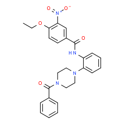ChemSpider 2D Image | N-[2-(4-Benzoyl-1-piperazinyl)phenyl]-4-ethoxy-3-nitrobenzamide | C26H26N4O5