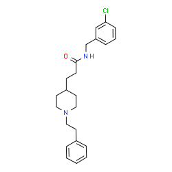 ChemSpider 2D Image | N-(3-Chlorobenzyl)-3-[1-(2-phenylethyl)-4-piperidinyl]propanamide | C23H29ClN2O