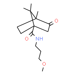 ChemSpider 2D Image | N-(3-Methoxypropyl)-4,7,7-trimethyl-3-oxobicyclo[2.2.1]heptane-1-carboxamide | C15H25NO3