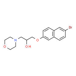 ChemSpider 2D Image | 1-[(6-Bromo-2-naphthyl)oxy]-3-(4-morpholinyl)-2-propanol | C17H20BrNO3