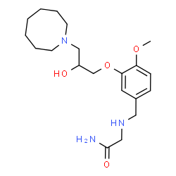 ChemSpider 2D Image | N~2~-{3-[3-(1-Azocanyl)-2-hydroxypropoxy]-4-methoxybenzyl}glycinamide | C20H33N3O4