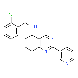 ChemSpider 2D Image | N-(2-Chlorobenzyl)-2-(3-pyridinyl)-5,6,7,8-tetrahydro-5-quinazolinamine | C20H19ClN4