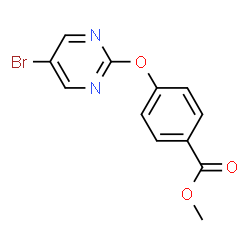 ChemSpider 2D Image | Methyl 4-(5-bromopyrimidin-2-yloxy)benzoate | C12H9BrN2O3