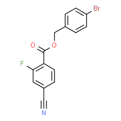 ChemSpider 2D Image | 4-Bromobenzyl 4-cyano-2-fluorobenzoate | C15H9BrFNO2