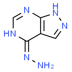 ChemSpider 2D Image | 4-Hydrazino-1H-pyrazolo[3,4-d]pyrimidine | C5H6N6