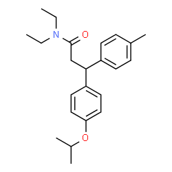 ChemSpider 2D Image | N,N-Diethyl-3-(4-isopropoxyphenyl)-3-(4-methylphenyl)propanamide | C23H31NO2