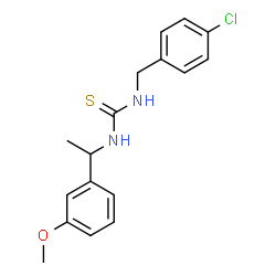 ChemSpider 2D Image | 1-(4-Chlorobenzyl)-3-[1-(3-methoxyphenyl)ethyl]thiourea | C17H19ClN2OS