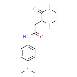 ChemSpider 2D Image | N-[4-(Dimethylamino)phenyl]-2-(3-oxo-2-piperazinyl)acetamide | C14H20N4O2