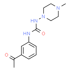 ChemSpider 2D Image | 1-(3-Acetylphenyl)-3-(4-methyl-1-piperazinyl)urea | C14H20N4O2