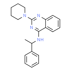 ChemSpider 2D Image | N-(1-Phenylethyl)-2-(1-piperidinyl)-4-quinazolinamine | C21H24N4
