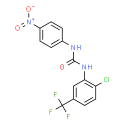 ChemSpider 2D Image | 1-[2-Chloro-5-(trifluoromethyl)phenyl]-3-(4-nitrophenyl)urea | C14H9ClF3N3O3