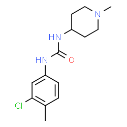 ChemSpider 2D Image | 1-(3-Chloro-4-methylphenyl)-3-(1-methyl-4-piperidinyl)urea | C14H20ClN3O