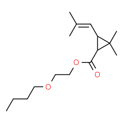 ChemSpider 2D Image | 2-Butoxyethyl 2,2-dimethyl-3-(2-methyl-1-propenyl)cyclopropanecarboxylate | C16H28O3
