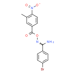 ChemSpider 2D Image | 4-Bromo-N'-[(3-methyl-4-nitrobenzoyl)oxy]benzenecarboximidamide | C15H12BrN3O4