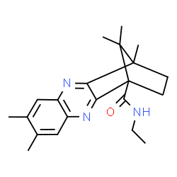 ChemSpider 2D Image | N-Ethyl-6,7,12,15,15-pentamethyl-3,10-diazatetracyclo[10.2.1.0~2,11~.0~4,9~]pentadeca-2(11),3,5,7,9-pentaene-1-carboxamide | C21H27N3O