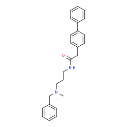 ChemSpider 2D Image | N-{3-[Benzyl(methyl)amino]propyl}-2-(4-biphenylyl)acetamide | C25H28N2O