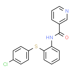ChemSpider 2D Image | N-{2-[(4-Chlorophenyl)sulfanyl]phenyl}nicotinamide | C18H13ClN2OS