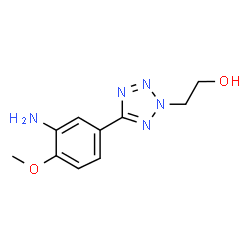 ChemSpider 2D Image | 2-[5-(3-Amino-4-methoxyphenyl)-2H-tetrazol-2-yl]ethanol | C10H13N5O2
