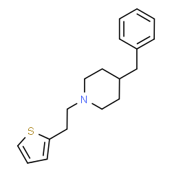 ChemSpider 2D Image | 4-Benzyl-1-[2-(2-thienyl)ethyl]piperidine | C18H23NS