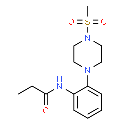 ChemSpider 2D Image | N-{2-[4-(Methylsulfonyl)-1-piperazinyl]phenyl}propanamide | C14H21N3O3S