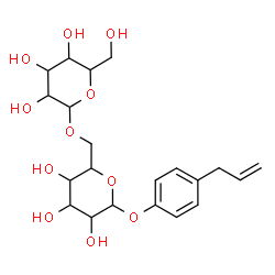 ChemSpider 2D Image | 4-Allylphenyl 6-O-hexopyranosylhexopyranoside | C21H30O11