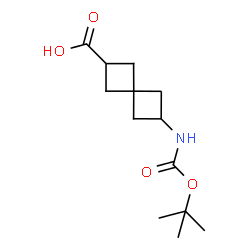 ChemSpider 2D Image | 6-{[(tert-butoxy)carbonyl]amino}spiro[3.3]heptane-2-carboxylic acid | C13H21NO4