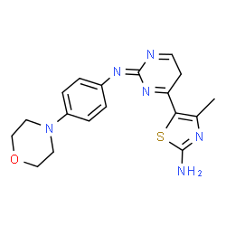 ChemSpider 2D Image | 4-Methyl-5-[(2Z)-2-{[4-(4-morpholinyl)phenyl]imino}-2,5-dihydro-4-pyrimidinyl]-1,3-thiazol-2-amine | C18H20N6OS