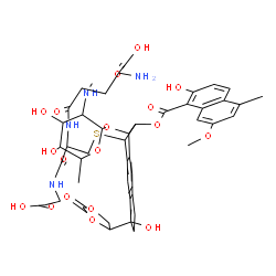 ChemSpider 2D Image | gamma-Glutamyl-S-[3-{[2,6-dideoxy-2-(methylamino)hexopyranosyl]oxy}-7-hydroxy-2-[(2-hydroxy-7-methoxy-5-methyl-1-naphthoyl)oxy]-7-(2-oxo-1,3-dioxolan-4-yl)-1,2,3,7-tetrahydro-s-indacen-1-yl]cysteinylg
lycine | C45H52N4O18S