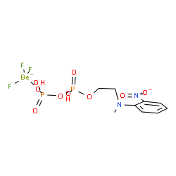 ChemSpider 2D Image | trifluoro-[hydroxy-[hydroxy-[2-(N-methyl-2-nitro-anilino)ethoxy]phosphoryl]oxy-phosphoryl]oxy-beryllium(1-) | C9H13BeF3N2O9P2