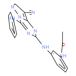 ChemSpider 2D Image | N-{3-[(4-Anilino-8-cyanopyrazolo[1,5-a][1,3,5]triazin-2-yl)amino]phenyl}acetamide | C20H16N8O