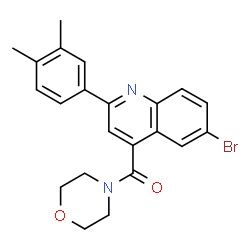 ChemSpider 2D Image | [6-Bromo-2-(3,4-dimethylphenyl)-4-quinolinyl](4-morpholinyl)methanone | C22H21BrN2O2