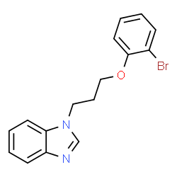 ChemSpider 2D Image | 1-[3-(2-Bromophenoxy)propyl]-1H-benzimidazole | C16H15BrN2O