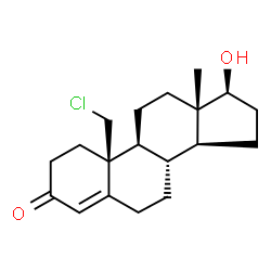 ChemSpider 2D Image | 19-Chloro-17beta-hydroxyandrost-4-en-3-one | C19H27ClO2