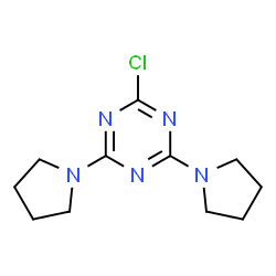 ChemSpider 2D Image | 2-Chloro-4,6-di(1-pyrrolidinyl)-1,3,5-triazine | C11H16ClN5