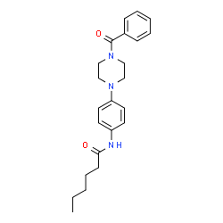 ChemSpider 2D Image | N-[4-(4-Benzoyl-1-piperazinyl)phenyl]hexanamide | C23H29N3O2