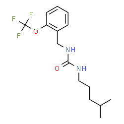 ChemSpider 2D Image | 1-(4-Methylpentyl)-3-[2-(trifluoromethoxy)benzyl]urea | C15H21F3N2O2