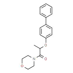 ChemSpider 2D Image | 1-(4-morpholinyl)-2-(4-phenylphenoxy)-1-propanone | C19H21NO3