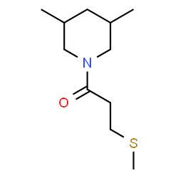 ChemSpider 2D Image | 1-(3,5-Dimethyl-1-piperidinyl)-3-(methylsulfanyl)-1-propanone | C11H21NOS