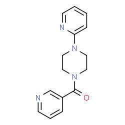 ChemSpider 2D Image | 3-Pyridinyl[4-(2-pyridinyl)-1-piperazinyl]methanone | C15H16N4O
